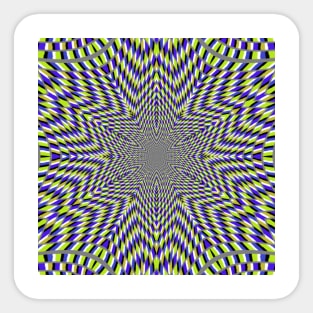 Optical art, moving pattern illusion Sticker